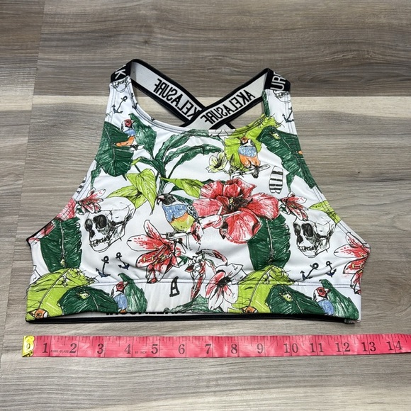 Akelasurf skull and tropical sports bra size medium - Picture 4 of 9